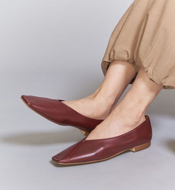 BEAUTY&YOUTH UNITED ARROWS「Vカットステッチ フラットシューズ」|バレエシューズ|