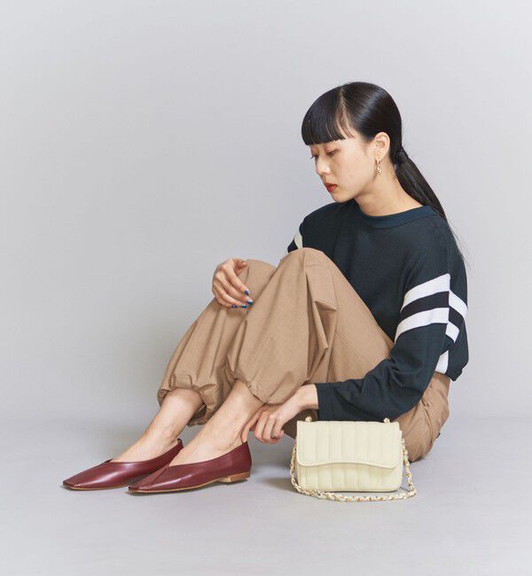 BEAUTY&YOUTH UNITED ARROWS「Vカットステッチ フラットシューズ」|バレエシューズ|