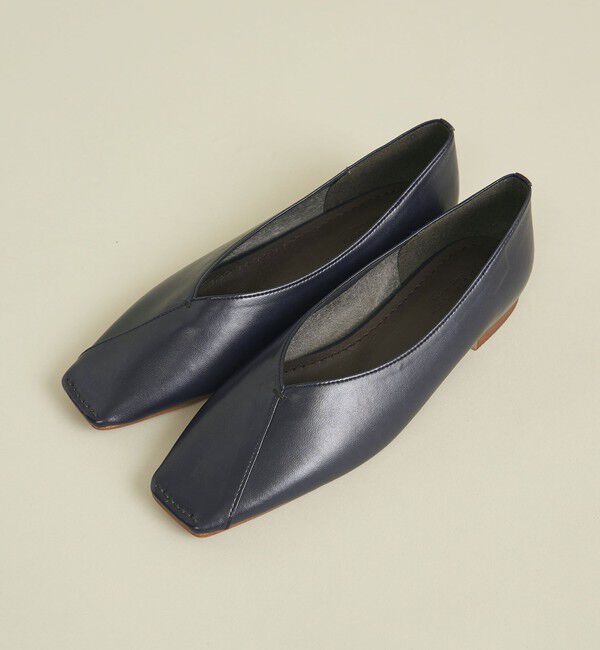 BEAUTY&YOUTH UNITED ARROWS「Vカットステッチ フラットシューズ」|バレエシューズ|