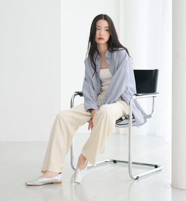 BEAUTY&YOUTH UNITED ARROWS「Vカットステッチ フラットシューズ」|バレエシューズ|