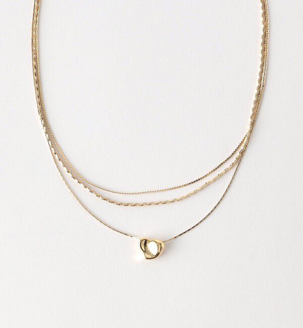BEAUTY&YOUTH UNITED ARROWS「イビツ ハート 3連ネックレス」|ネックレス|