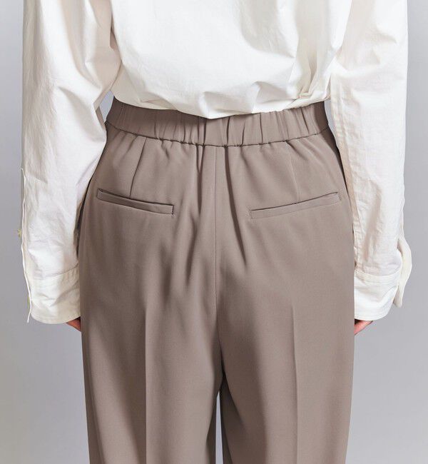 BEAUTY&YOUTH UNITED ARROWS「【WEB限定 Wardrobe DAILY MINIMAL】ダブルクロス タックワイドストレートパンツ ウォッシャブル」|スラックス|