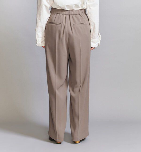 BEAUTY&YOUTH UNITED ARROWS「【WEB限定 Wardrobe DAILY MINIMAL】ダブルクロス タックワイドストレートパンツ ウォッシャブル」|スラックス|