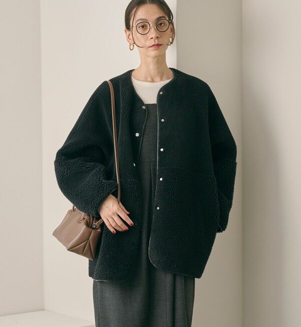 BEAUTY&YOUTH UNITED ARROWS「【WEB限定】ボア&times;フェイクムートン リバーシブルジャケット 」|その他|