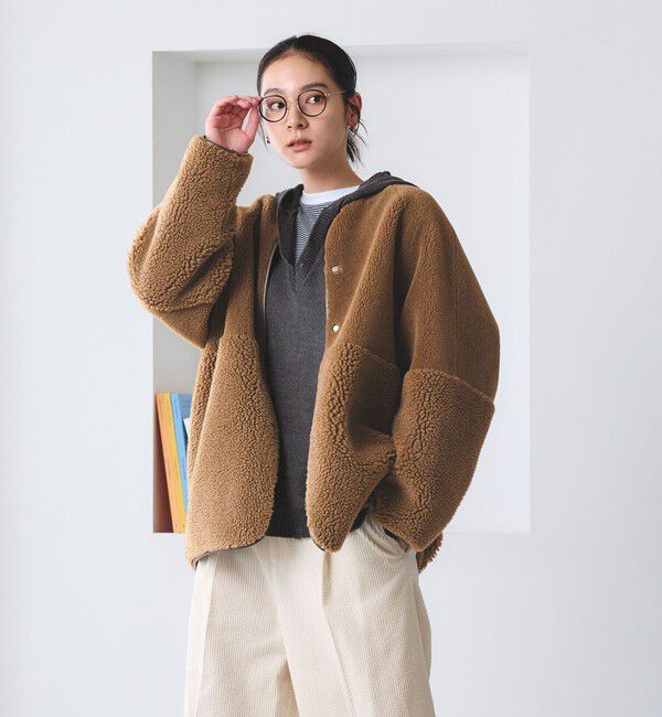 BEAUTY&YOUTH UNITED ARROWS「【WEB限定】ボア&times;フェイクムートン リバーシブルジャケット 」|その他|