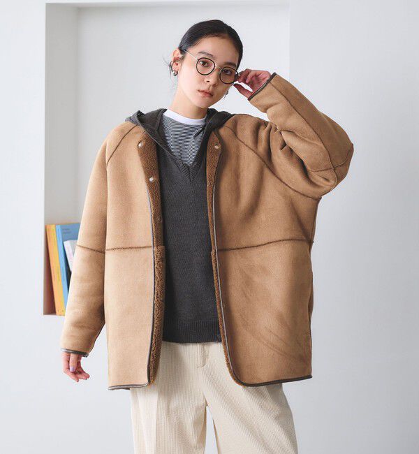 BEAUTY&YOUTH UNITED ARROWS「【WEB限定】ボア&times;フェイクムートン リバーシブルジャケット 」|その他|