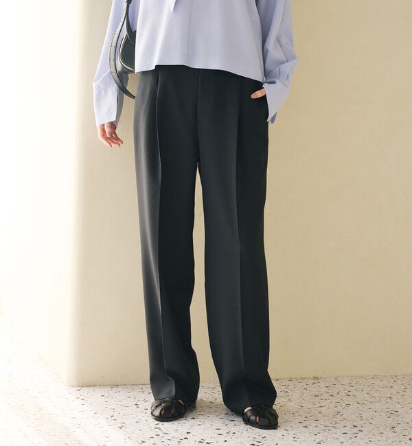BEAUTY&YOUTH UNITED ARROWS「リネンライク ワイドストレートパンツ ウォッシャブル」|その他|