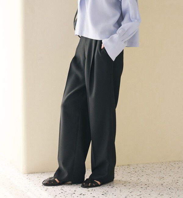 BEAUTY&YOUTH UNITED ARROWS「リネンライク ワイドストレートパンツ ウォッシャブル」|その他|