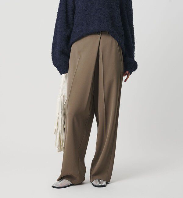 BEAUTY&YOUTH UNITED ARROWS「【WEB限定 Wardrobe DAILY MINIMAL】ダブルクロス ラップパンツ ウォッシャブル」|スラックス|