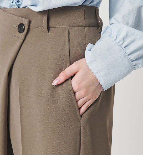 BEAUTY&YOUTH UNITED ARROWS「【WEB限定 Wardrobe DAILY MINIMAL】ダブルクロス ラップパンツ ウォッシャブル」|スラックス|