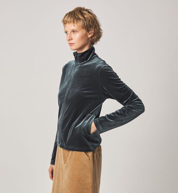STEVEN ALAN「＜Steven Alan＞ベロア ジップ カーディガン」|カーディガン|