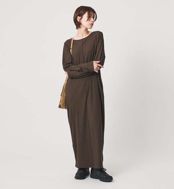 BEAUTY&YOUTH UNITED ARROWS「【WEB限定】リブ ロングスリーブ カットソーワンピース」|ワンピース|