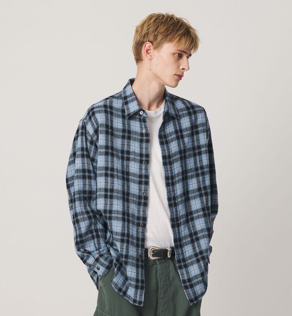 BEAUTY&YOUTH UNITED ARROWS「ウールブレンド チェック レギュラー シャツ GRANDE型」|シャツ・ブラウス|