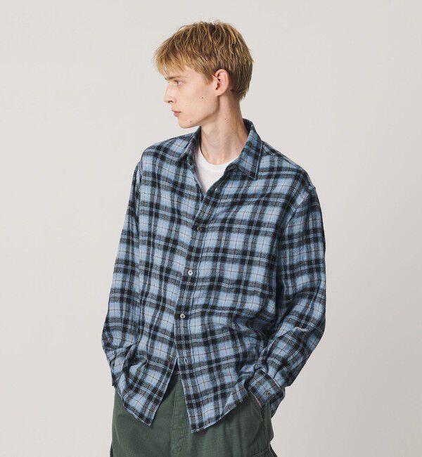 BEAUTY&YOUTH UNITED ARROWS「ウールブレンド チェック レギュラー シャツ GRANDE型」|シャツ・ブラウス|