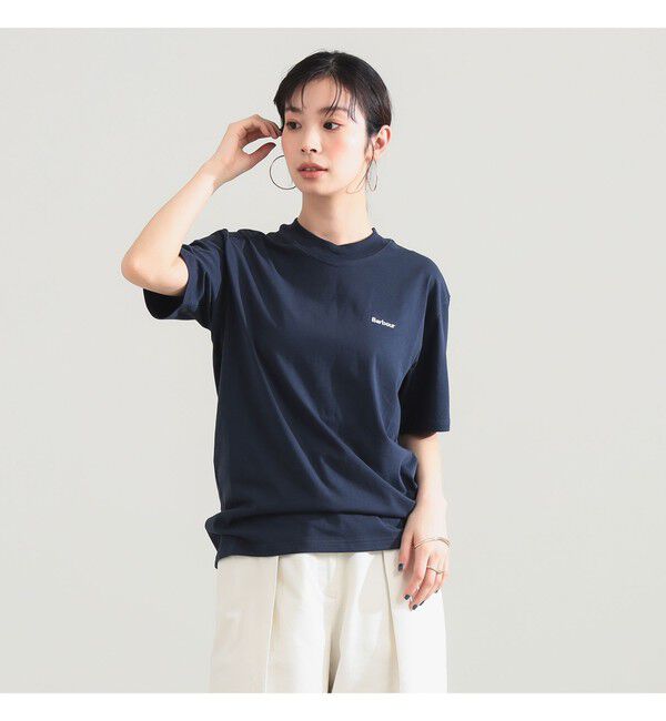 BEAMS SELECTION for WOMEN「Barbour / DALTON ロゴ Tシャツ」|Tシャツ・カットソー|NAVY