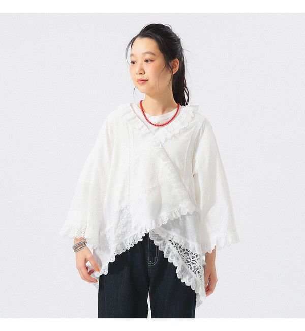 BEAMS SELECTION for WOMEN「【別注】TORI-TO / パッチワーク プルオーバー」|シャツ・ブラウス|