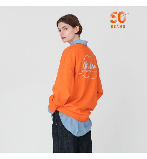 BEAMS SELECTION for WOMEN「【別注】Ofr. Paris &times; Demi-Luxe BEAMS / ロゴ スウェット」|スウェット・ジャージ|ORANGE