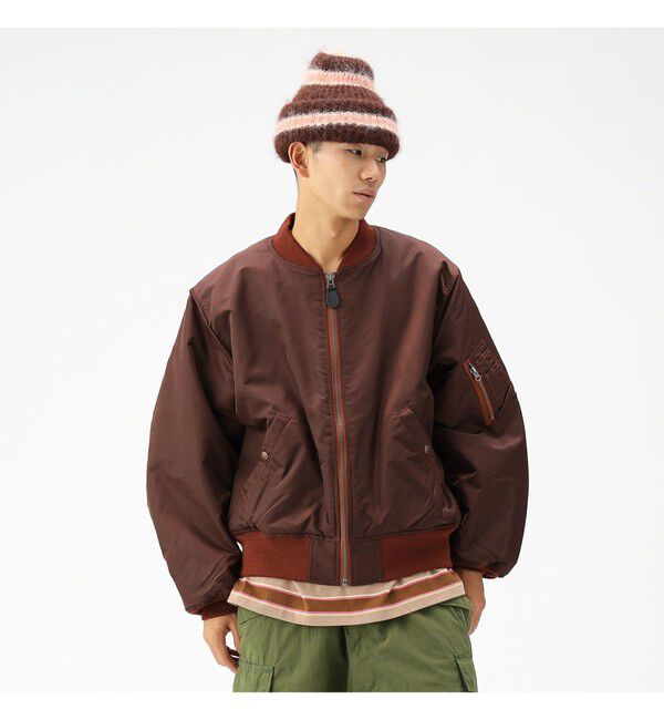 BEAMS「リラックスフィット THERMOLITE(R) MA-1 （撥水）」|ブルゾン・スタジャン|