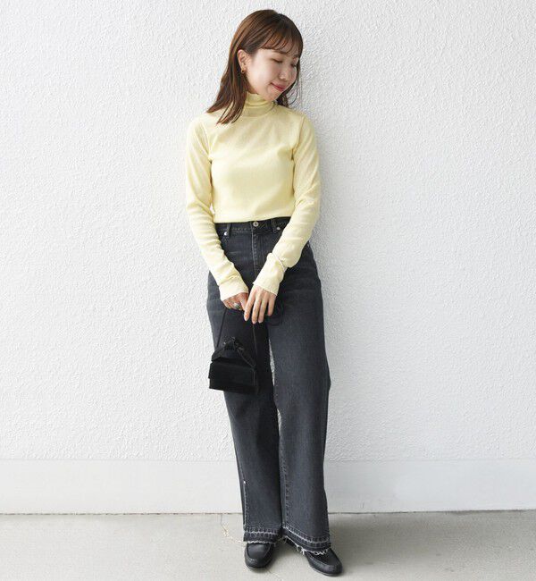 SHIPS for women「〈手洗い可能〉ドライタッチ リブ タートル」|Tシャツ・カットソー|