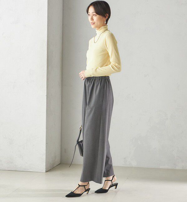 SHIPS for women「〈手洗い可能〉ドライタッチ リブ タートル」|Tシャツ・カットソー|
