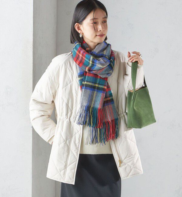 SHIPS for women「《一部予約》チェック カシミヤ ストール」|ストール|