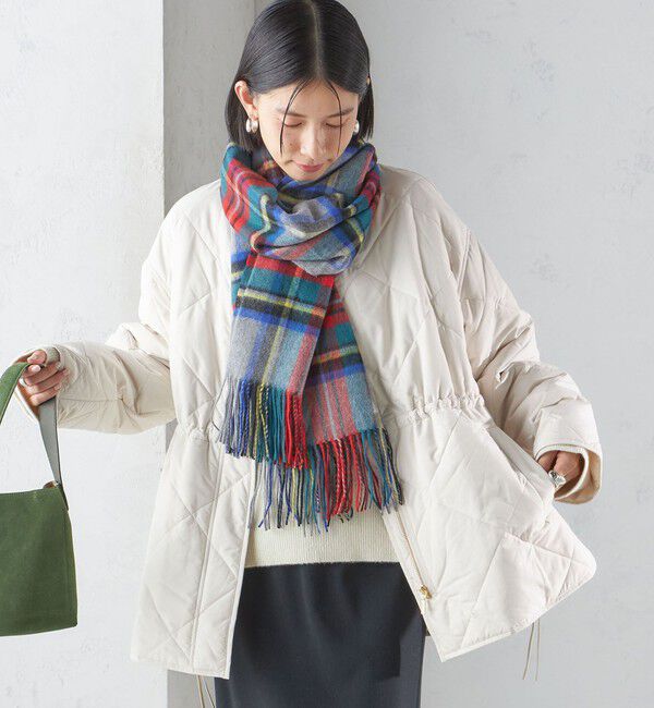 SHIPS for women「《一部予約》チェック カシミヤ ストール」|ストール|