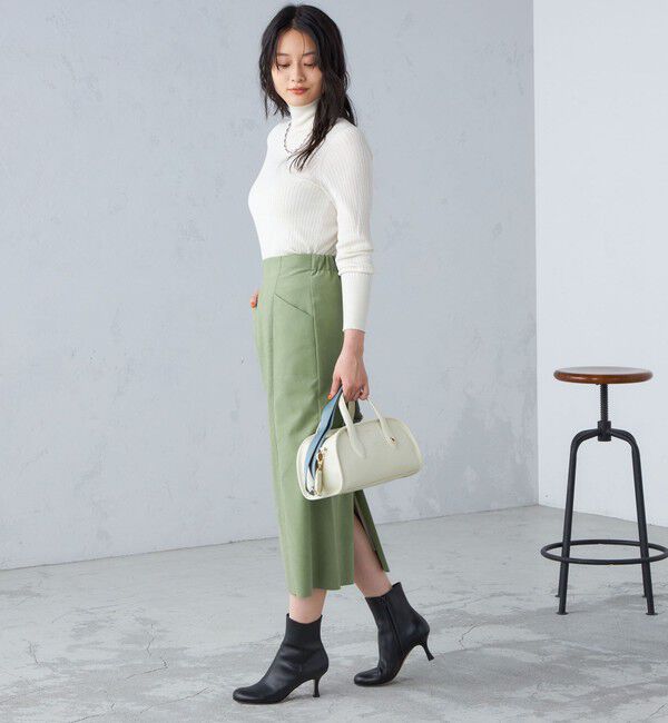 SHIPS for women「SHIPS Primary Navy Label:シルク カシミヤ タートルネック」|ニット・セーター|