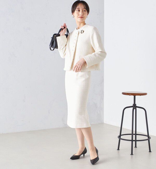SHIPS for women「〈セレモニー対応可〉スラブ ツイード タイト スカート  24SS（セットアップ対応）◇」|スカート|