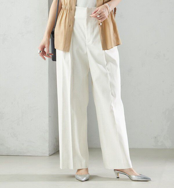 SHIPS for women「〈手洗い可能 〉ドライオックス フロント タック ストレート パンツ 25SS」|その他|