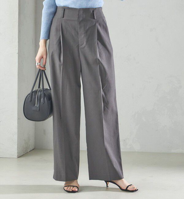 SHIPS for women「〈手洗い可能 〉ドライオックス フロント タック ストレート パンツ 25SS」|その他|