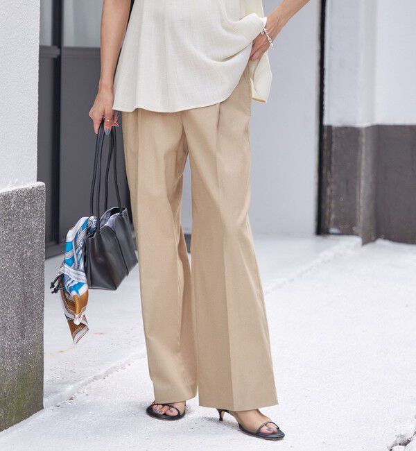SHIPS for women「〈手洗い可能 〉ドライオックス フロント タック ストレート パンツ 25SS」|その他|