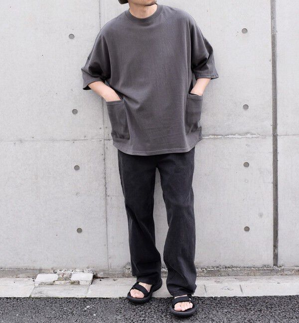 SHIPS any「SHIPS any: COTTON USA ドルマン サイド ポケット Tシャツ 24SS◇」|Tシャツ・カットソー|
