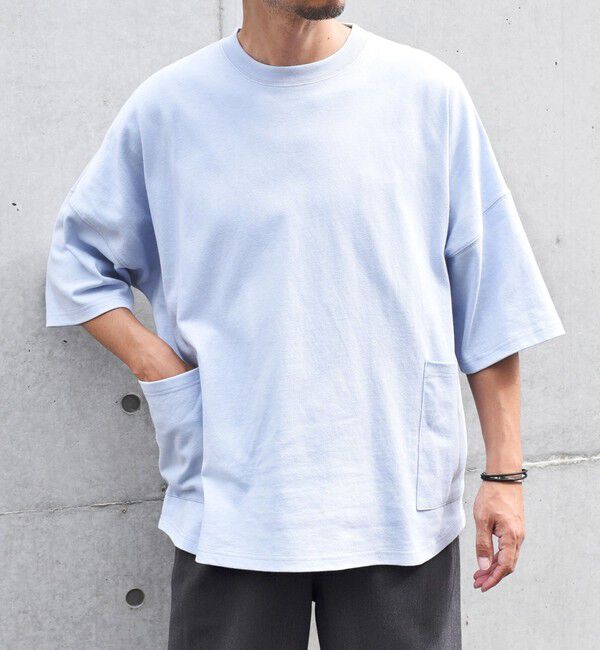 SHIPS any「SHIPS any: COTTON USA ドルマン サイド ポケット Tシャツ 24SS◇」|Tシャツ・カットソー|