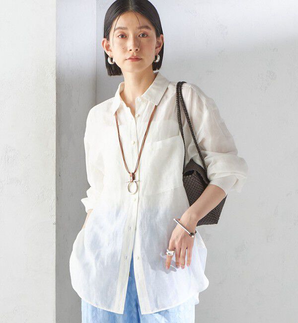 SHIPS for women「〈手洗い可能〉IMPERIAL LINEN オーバー シャツ」|シャツ・ブラウス|