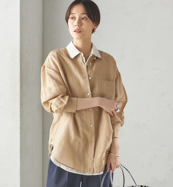 SHIPS for women「〈手洗い可能〉IMPERIAL LINEN オーバー シャツ」|シャツ・ブラウス|