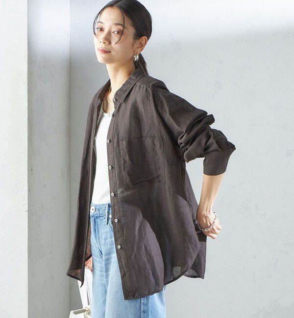 SHIPS for women「〈手洗い可能〉IMPERIAL LINEN オーバー シャツ」|シャツ・ブラウス|