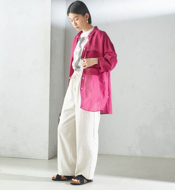 SHIPS for women「〈手洗い可能〉IMPERIAL LINEN オーバー シャツ」|シャツ・ブラウス|