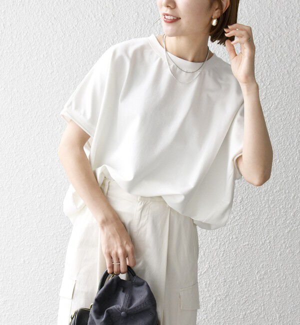 SHIPS any「〈洗濯機可能〉インレイ コクーン ショートスリーブ プルオーバー」|Tシャツ・カットソー|