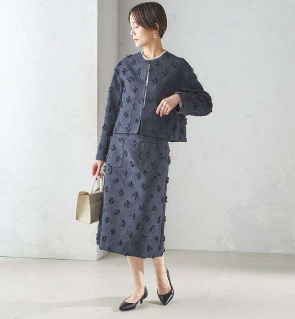 SHIPS for women「IFANSI ノーカラー ジャケット（セレモニー対応可）」|ノーカラージャケット|
