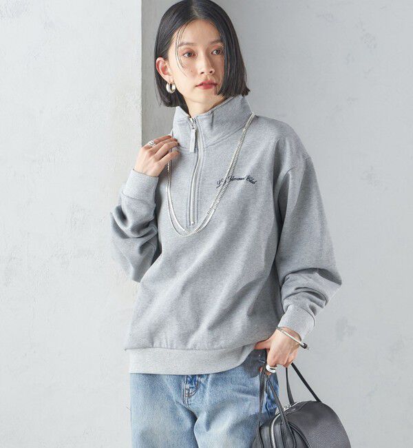 SHIPS for women「【SHIPS別注】LOGAN KNITTING MILLS: ハーフ ジップ プルオーバー」|スウェット・ジャージ|