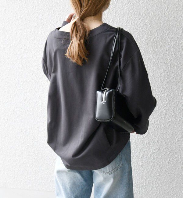 SHIPS any「〈洗濯機可能〉インレイ レースアップ ロングスリーブ プルオーバー」|Tシャツ・カットソー|