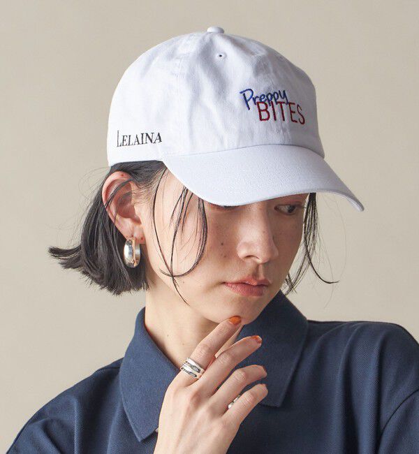 SHIPS for women「SHIPS NINE CASE:エンブロイダリー キャップ」|キャップ・キャスケット|ホワイト