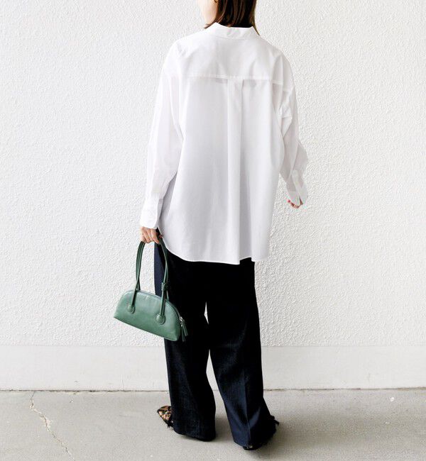 SHIPS for women「SHIPS Primary Navy Label:コットン タイプライター ビッグ シャツ」|シャツ・ブラウス|