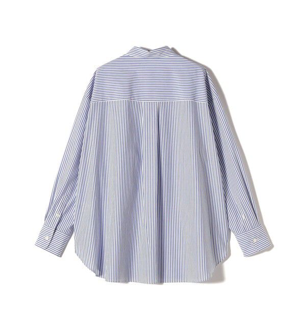 SHIPS for women「SHIPS Primary Navy Label:コットン タイプライター ビッグ シャツ」|シャツ・ブラウス|