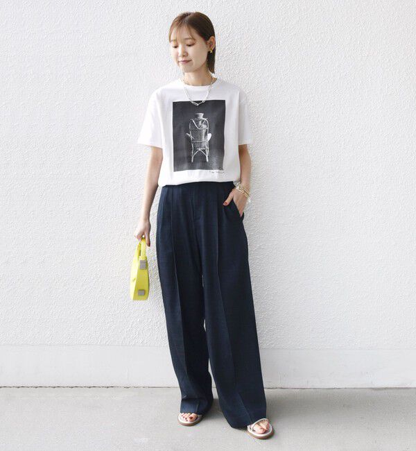 SHIPS for women「〈手洗い可能〉デニムライク 2タック ワイド パンツ」|その他|