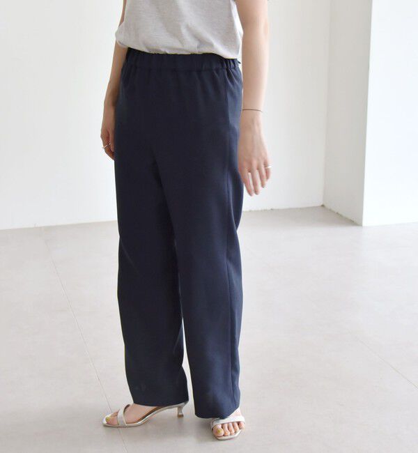 quaranciel「quaranciel:〈洗濯機可能〉リネン ライク スキッパー シャツ ワンピース＆パンツ セットアップ」|ワンピース|