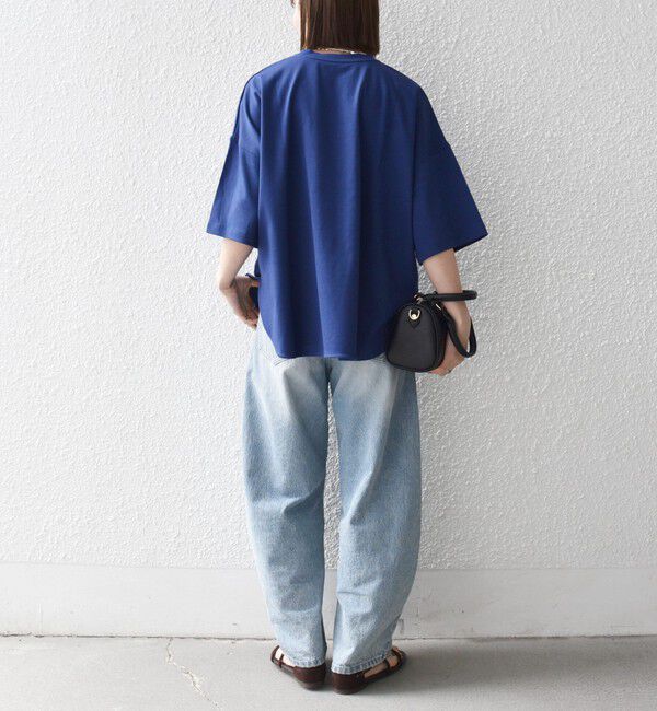 SHIPS any「〈接触冷感/汗染み防止加工/洗濯機可能〉ラウンドヘム クルー ビッグ TEE」|Tシャツ・カットソー|