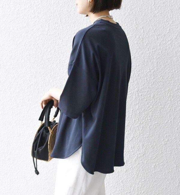SHIPS any「〈接触冷感/汗染み防止加工/洗濯機可能〉ラウンドヘム クルー ビッグ TEE」|Tシャツ・カットソー|
