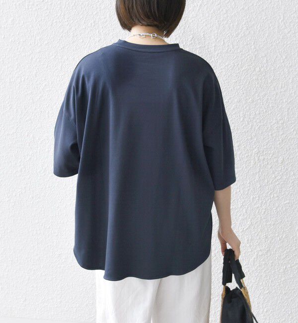 SHIPS any「〈接触冷感/汗染み防止加工/洗濯機可能〉ラウンドヘム クルー ビッグ TEE」|Tシャツ・カットソー|