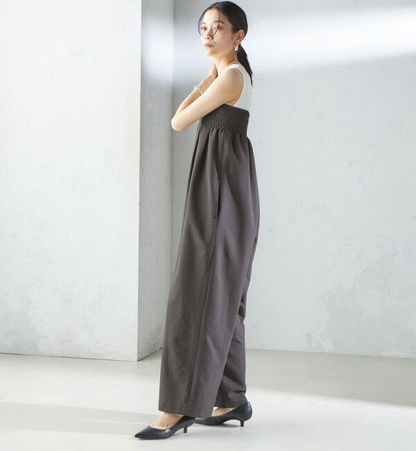 SHIPS for women「【SHIPS別注】APUPIL:〈洗濯機可能〉ギンガム チェック ベアトップ オールインワン」|オールインワン|